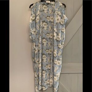 Floral floor length cardigan